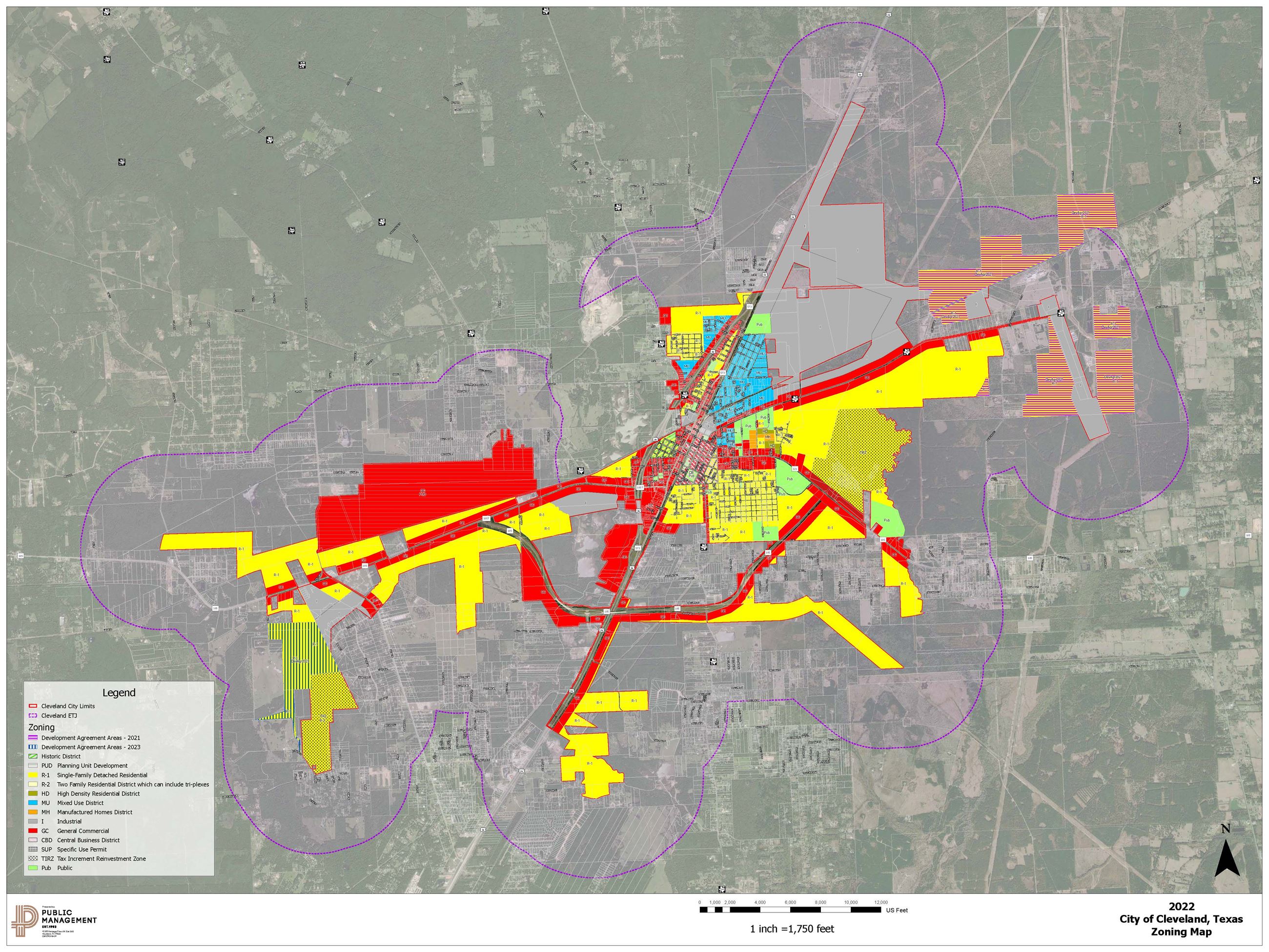 2022 Zoning Map and City Limits